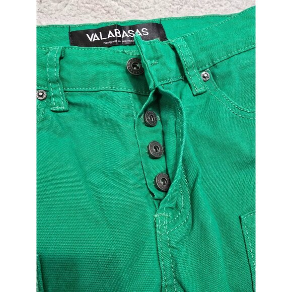 Valabasas Green‎ Slim Fit Cotton/Spandex Mens Trousers Size 30 With Button Fly & - Picture 5 of 13